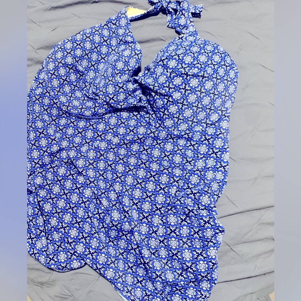 Swimsuits for All underwire halter top swim tankini top